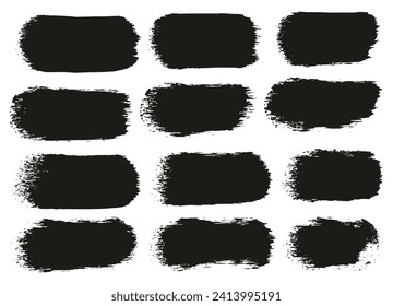 Round Sponge Thick Artist Brush Straight Lines Hand Drawn High Detail Abstract Vector Background MEGA Set 