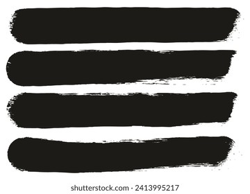 Rundschwamm-dicker Künstler Brush Straight Lines Hand gezeichnet High-Detail-Abstrakte Vektorhintergrund MEGA Set 