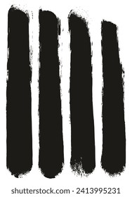 Round Sponge Thick Artist Brush Straight Lines Hand Drawn High Detail Abstract Vector Background MEGA Set 