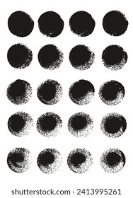 Round Sponge Thick Artist Brush Straight Lines Hand Drawn High Detail Abstract Vector Background MEGA Set 