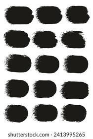 Round Sponge Thick Artist Brush Straight Lines Hand Drawn High Detail Abstract Vector Background MEGA Set 