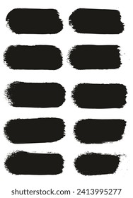 Round Sponge Thick Artist Brush Straight Lines Hand Drawn High Detail Abstract Vector Background MEGA Set 