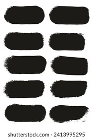 Esponja redonda Espesor Artista Pincel Líneas rectas Mano Dibujar Alto Detalle Resumen Fondo del Vector MEGA Set 