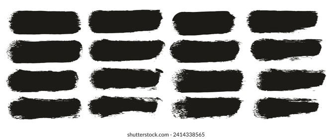 Esponja redonda Artista Grueso Pincel Líneas rectas Mano Dibujar Alto Detalle Resumen Conjunto De Fondo Del Vector 