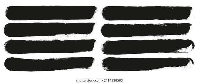 Rundschwamm-dicker Künstler-Brush Straight Lines Hand gezeichnet High-Detail-Abstraktes Vektorhintergrundsatz Set 