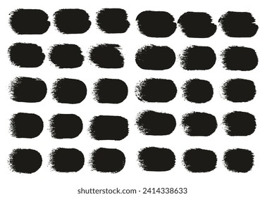 Esponja redonda Artista Grueso Pincel Líneas rectas Mano Dibujar Alto Detalle Resumen Conjunto De Fondo Del Vector 