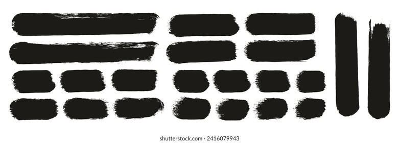 Round Sponge Thick Artist Brush Straight Lines Hand Drawn Detail Abstract Vector Background MEGA Set 