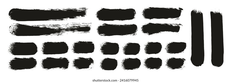 Esponja redonda Espesor Artista Pincel Líneas rectas Mano Dibujar Detalle Resumen Fondo del vector MEGA Set 