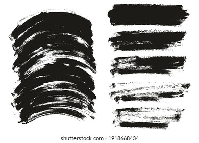 Round Sponge Thin Artist Brush Long And Curved Background Mix High Detail Abstract Vector Background Mix Set 