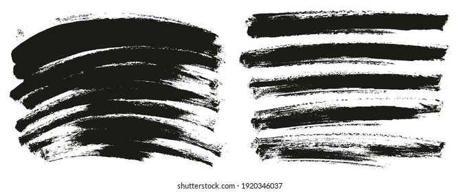 Round Sponge Thin Artist Brush Long And Curved Background Mix High Detail Abstract Vector Background Mix Set 