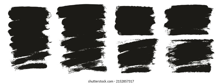 Round Sponge Thin Artist Brush Short Background Mix High Detail Abstract Vector Background Mix Set 