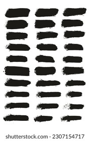 Esponja redonda Pincel de artista delgado Líneas rectas de alto detalle Resumen conjunto de fondo del vector 