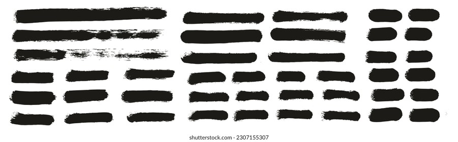 Round Sponge Thin Artist Brush Straight Lines High Detail Abstract Vector Background MEGA Set 