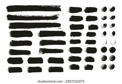 Round Sponge Thin Artist Brush Straight Lines High Detail Abstract Vector Background MEGA Set 