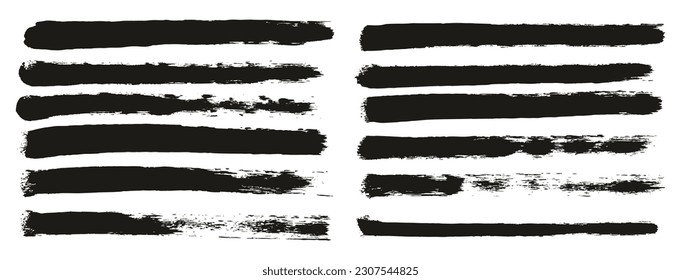 Rundschwamm-Dünner-Brush-Straight Lines Abstraktes Vektorhintergrundsatz-Set mit hoher Detailgenauigkeit 