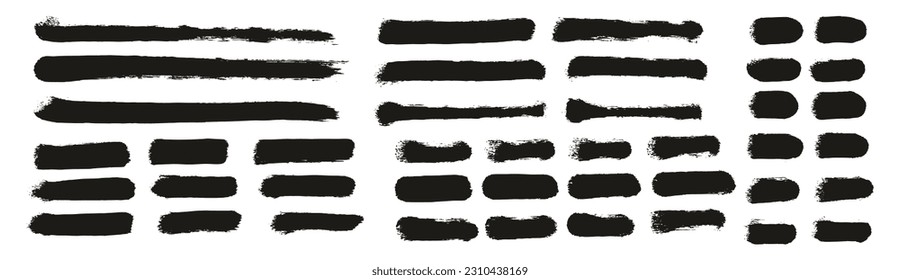 Round Sponge Thin Artist Brush Straight Lines High Detail Abstract Vector Background MEGA Set 