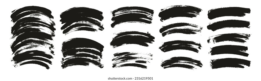 Round Sponge Thin Artist Brush Curved Background High Detail Abstract Vector Background MEGA Set 