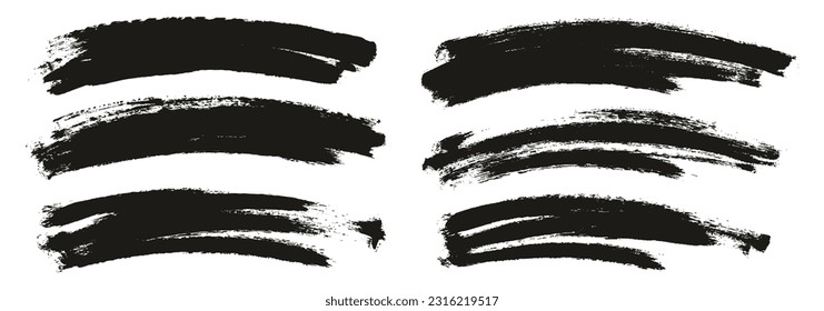 Fondo curvado de pincel de artista delgado de esponja redonda de alto detalle Resumen conjunto de fondo de vectores 