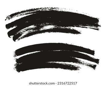 Fondo curvado de pincel de artista delgado de esponja redonda de alto detalle Resumen conjunto de fondo de vectores 