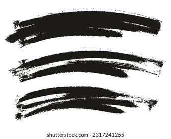 Fondo curvado de pincel de artista delgado de esponja redonda de alto detalle Resumen conjunto de fondo de vectores 