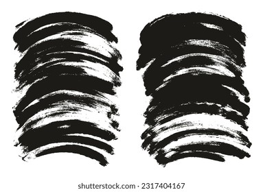 Fondo curvado de pincel de artista delgado de esponja redonda de alto detalle Resumen conjunto de fondo de vectores 
