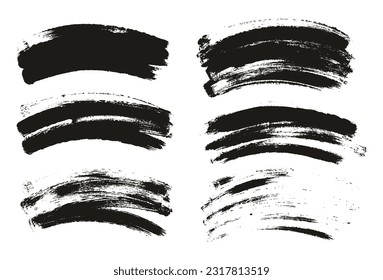 Fondo curvado de pincel de artista delgado de esponja redonda de alto detalle Resumen conjunto de fondo de vectores 