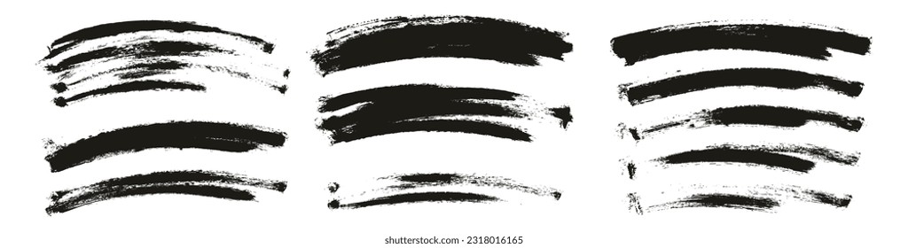 Round Sponge Thin Artist Brush Curved Background High Detail Abstract Vector Background MEGA Set 