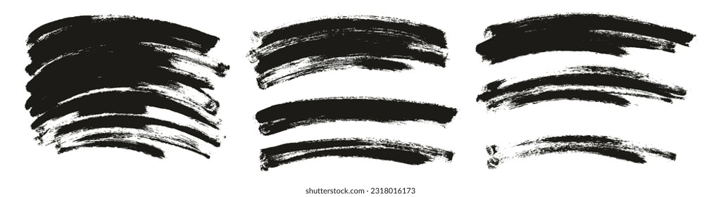 Round Sponge Thin Artist Brush Curved Background High Detail Abstract Vector Background MEGA Set 