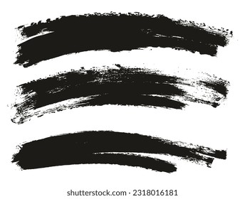 Fondo curvado de pincel de artista delgado de esponja redonda de alto detalle Resumen conjunto de fondo de vectores 
