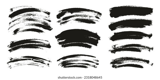 Round Sponge Thin Artist Brush Curved Background High Detail Abstract Vector Background MEGA Set 