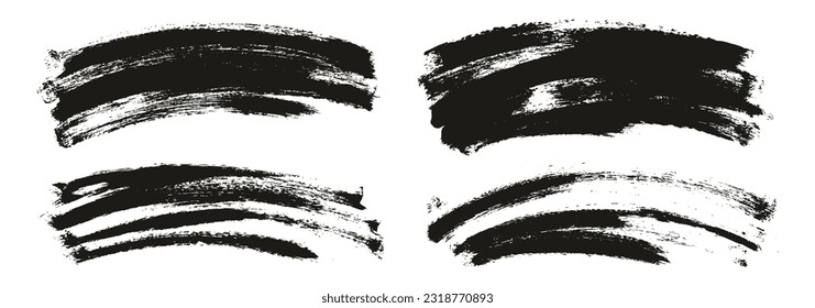 Fondo curvado de pincel de artista delgado de esponja redonda de alto detalle Resumen conjunto de fondo de vectores 