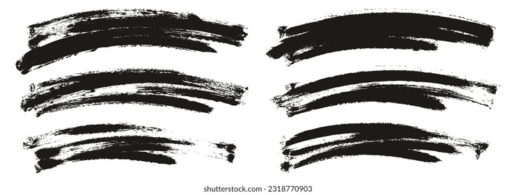Fondo curvado de pincel de artista delgado de esponja redonda de alto detalle Resumen conjunto de fondo de vectores 