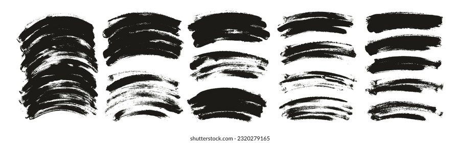 Round Sponge Thin Artist Brush Curved Background High Detail Abstract Vector Background MEGA Set 