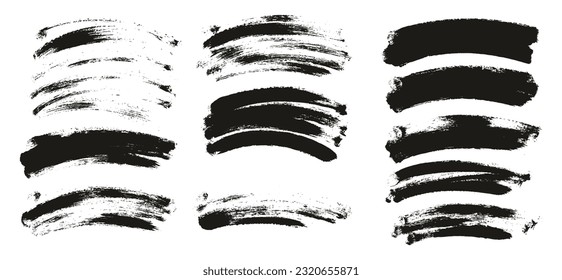 Round Sponge Thin Artist Brush Curved Background High Detail Abstract Vector Background MEGA Set 