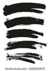 Fondo curvado de pincel de artista delgado de esponja redonda de alto detalle Resumen conjunto de fondo de vectores 
