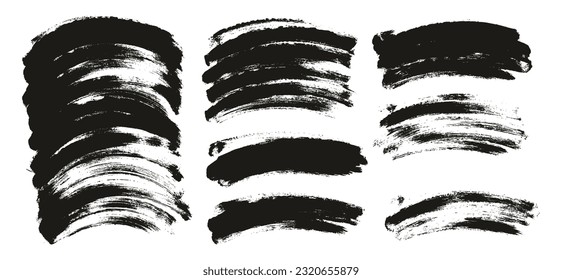 Fondo curvado de pincel de artista delgado de pantalla redonda de fondo de alto detalle Resumen de fondo de vectores MEGA Set 