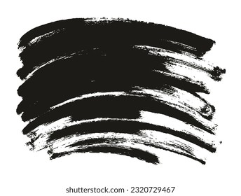 Round Sponge Thin Artist Brush Curved Background High Detail Abstract Vector Background Set 