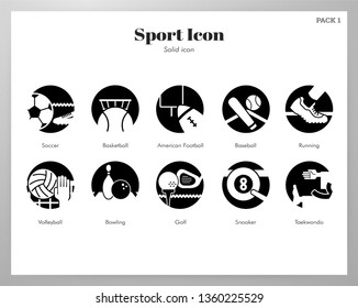 Round sport vector illustration in solid color design