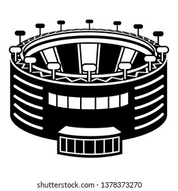 Round sports arena icon. Simple illustration of round sports arena vector icon for web design isolated on white background