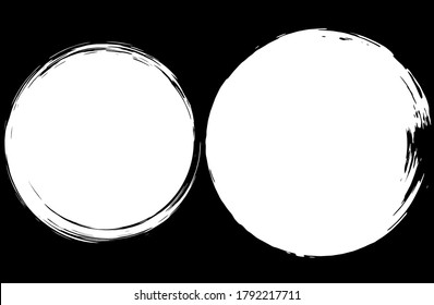 Round spots of white paint on a black background