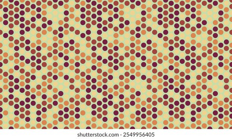 Patrón moteado redondo con círculos geométricos abstractos. Ideal para Fondos de pantalla sin costuras, estampados textiles o fondos de moda con un toque creativo.