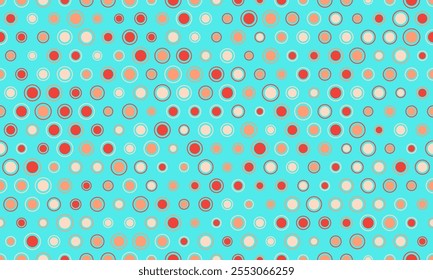 Round spotted pattern with abstract geometric circles. Ideal for seamless wallpapers, textile prints, or trendy backgrounds with a creative touch.