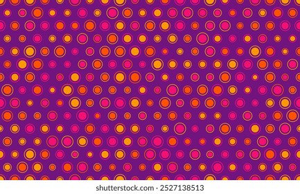 Round spotted pattern with geometric repetition. Ideal for fabric prints, poster backgrounds, and abstract wallpaper designs with trendy circles.