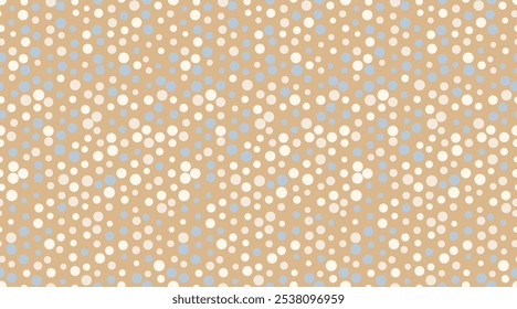 Round spotted pattern with geometric repetition. Ideal for fabric prints, poster backgrounds, and abstract wallpaper designs with trendy circles.