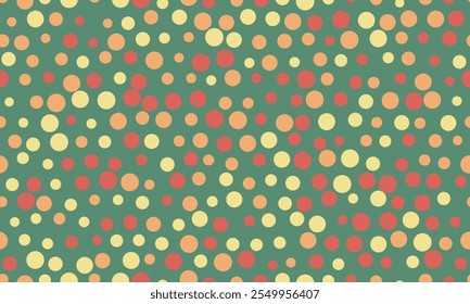 Patrón moteado redondo con repetición geométrica. Ideal para impresiones de tela, fondos de carteles y diseños abstractos de papel tapiz con círculos de moda.