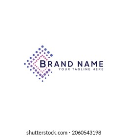 Round square abstract logo brand