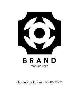 round and square abstract logo with letters c and o. modern design vector illustration. best for business or company. simple sphere shape with star icon concept