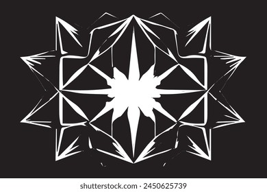 Round, square, dotted, floral, and beautiful ancient geometric patterns adorn simple black and white symmetrical textures.