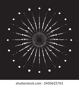 Round, square, dotted, floral, and beautiful ancient geometric patterns adorn simple black and white symmetrical textures.