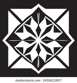 Round, square, dotted, floral, and beautiful ancient geometric patterns adorn simple black and white symmetrical textures.